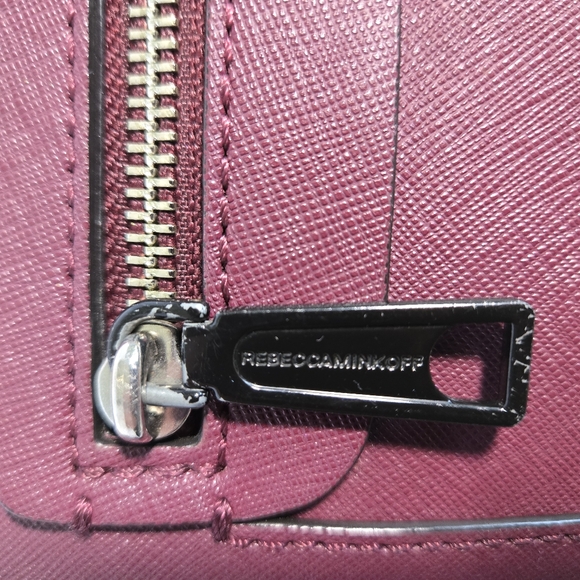 Rebecca Minkkoff Avery Leather Crossbody Bag in Merlot with Black Hardware - Picture 7 of 14
